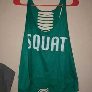 “Squat” workout tank